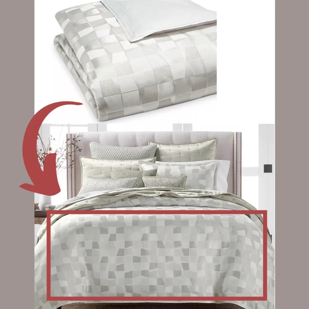 NEW $400 Hudson Park Collection [ Full‎ / Queen ] Facets Duvet Cover Only #D299
